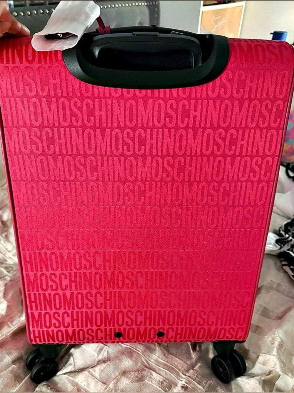 NWT MOSCHINO Fuschia Carry On Barbiecore Feminine Cottagecore Fairycore Designer - Picture 3 of 8